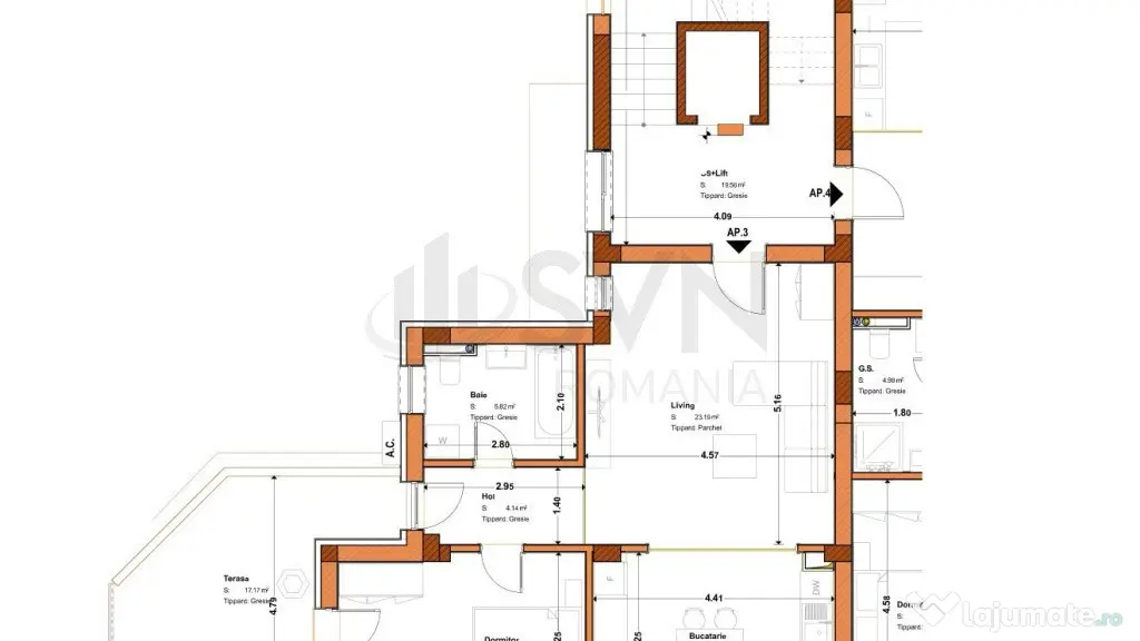 Tineretului Unirii 2 Camere cu Terasa in Bloc Boutique