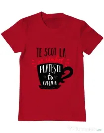 Tricou ADLER barbat Te scot la un zambet Rosu