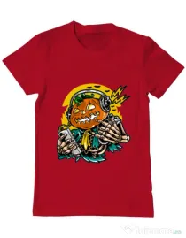 Tricou ADLER barbat Pumpkin Music Rosu