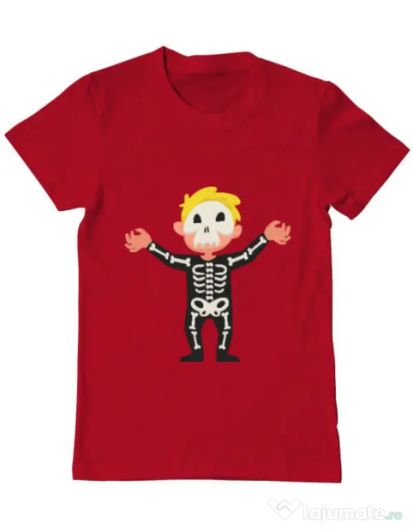 Tricou ADLER barbat Halloween Skull Rosu