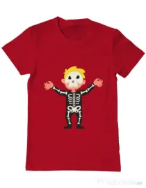 Tricou ADLER barbat Halloween Skull Rosu