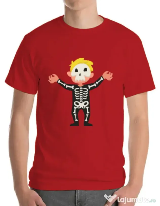 Tricou ADLER barbat Halloween Skull Rosu