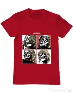 Tricou ADLER barbat Let it be Rosu