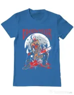 Tricou ADLER barbat Chainsaw killer Albastru azuriu
