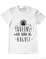 Tricou ADLER barbat Queens are born in August Alb