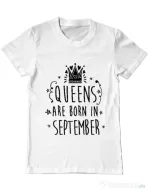 Tricou ADLER barbat Queens are born in September Alb