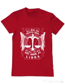 Tricou ADLER barbat The best men are born as Libra Rosu