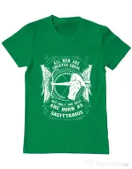 Tricou ADLER barbat The best men are born as Sagittarius Verde mediu