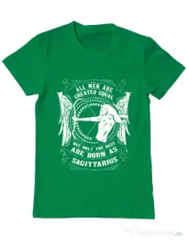Tricou ADLER barbat The best men are born as Sagittarius Verde mediu