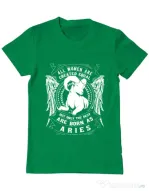 Tricou ADLER barbat The best women are born as Aries Verde mediu