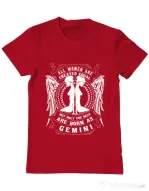Tricou ADLER barbat The best women are born as Gemini Rosu