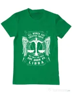Tricou ADLER barbat The best women are born as Libra Verde mediu