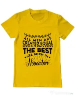 Tricou ADLER barbat The best men are born in November Galben