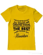 Tricou ADLER barbat The best women are born in November Galben