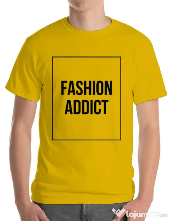 Tricou ADLER barbat Fashion addict Galben