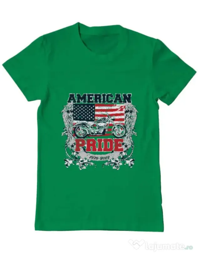 Tricou ADLER barbat American pride Verde mediu