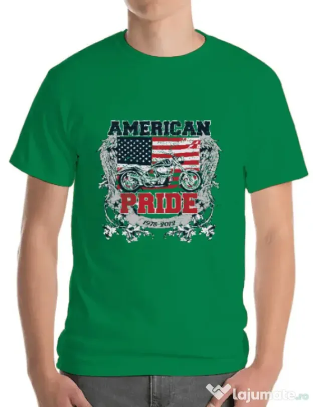 Tricou ADLER barbat American pride Verde mediu