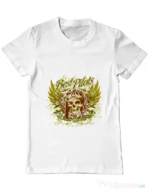 Tricou ADLER barbat Best pilots Alb