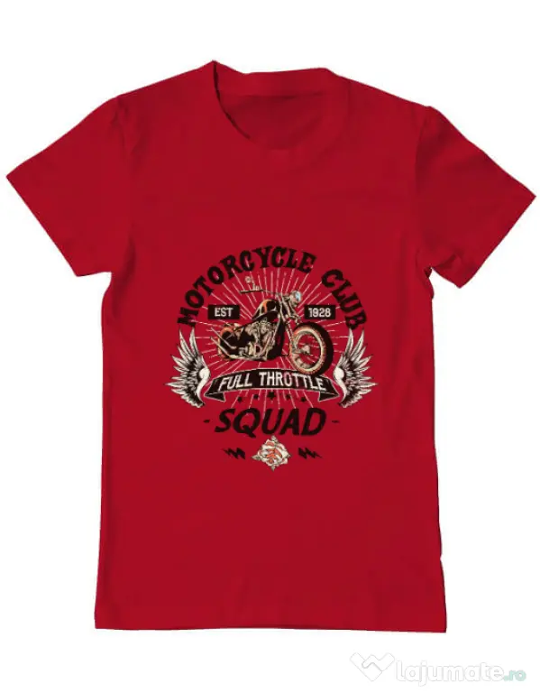 Tricou ADLER barbat Motorcycle club Rosu