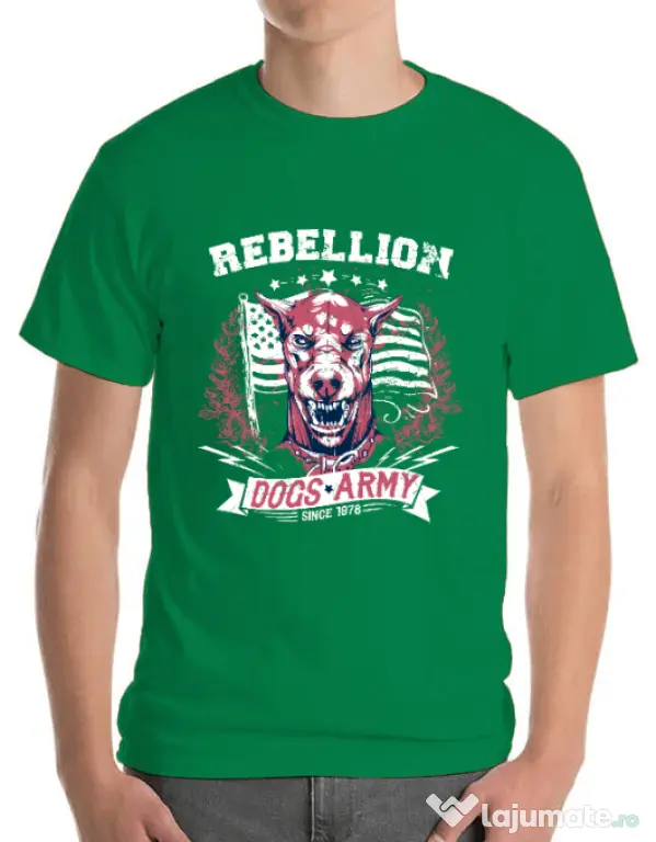 Tricou ADLER barbat Rebellion Verde mediu