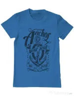 Tricou ADLER barbat Anchor deep Albastru azuriu