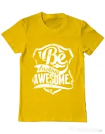 Tricou ADLER barbat Be awesome Galben
