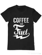 Tricou ADLER barbat Coffee is my fuel Negru