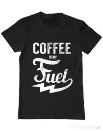 Tricou ADLER barbat Coffee is my fuel Negru