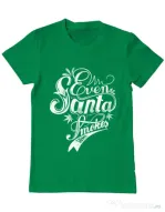 Tricou ADLER barbat Even santa smokes Verde mediu