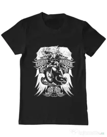 Tricou ADLER barbat Ghost rider Negru