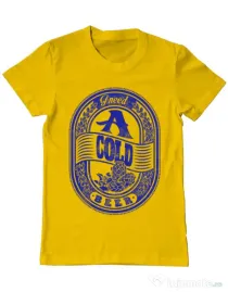 Tricou ADLER barbat I need beer Galben