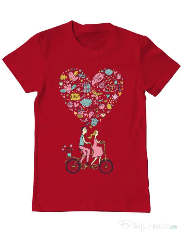 Tricou ADLER barbat Love trip Rosu