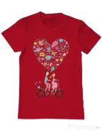 Tricou ADLER barbat Love trip Rosu