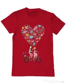 Tricou ADLER barbat Love trip Rosu