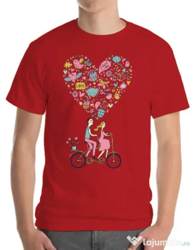 Tricou ADLER barbat Love trip Rosu