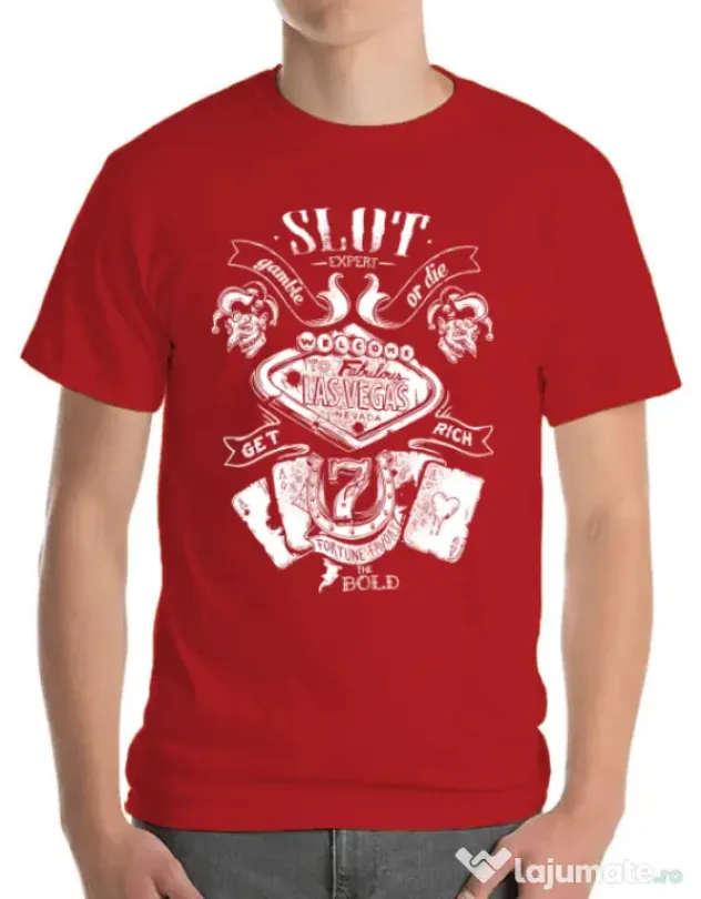 Tricou ADLER barbat Las vegas Rosu