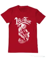 Tricou ADLER barbat Life is short Rosu