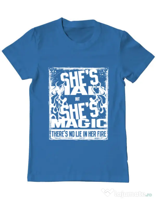 Tricou ADLER barbat Mad but magic Albastru azuriu
