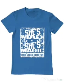 Tricou ADLER barbat Mad but magic Albastru azuriu