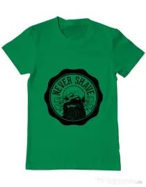Tricou ADLER barbat Never shave Verde mediu