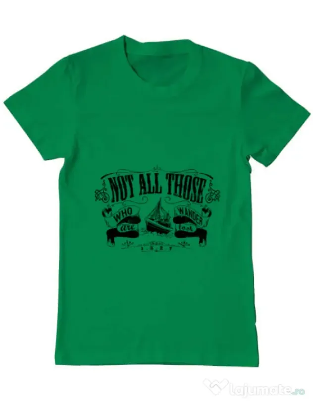 Tricou ADLER barbat Not lost Verde mediu