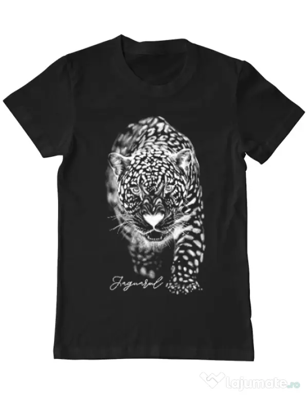 Tricou ADLER barbat Jaguarul Alb Negru