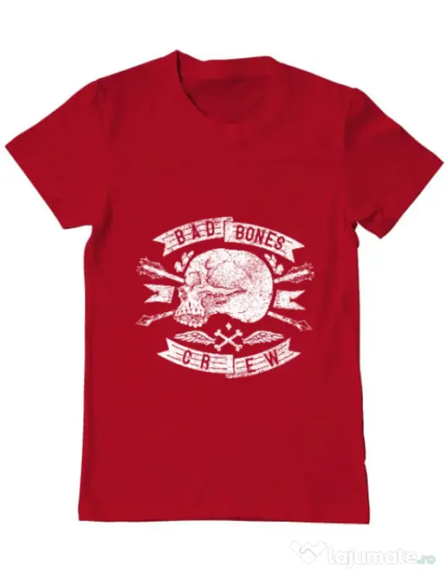 Tricou ADLER barbat Skull symbol Rosu