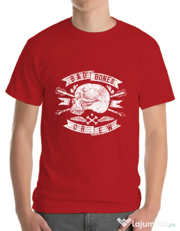 Tricou ADLER barbat Skull symbol Rosu