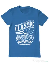 Tricou ADLER barbat Steel is real Albastru azuriu