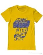 Tricou ADLER barbat Take every risk Galben