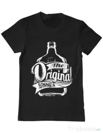 Tricou ADLER barbat The original sinner Negru