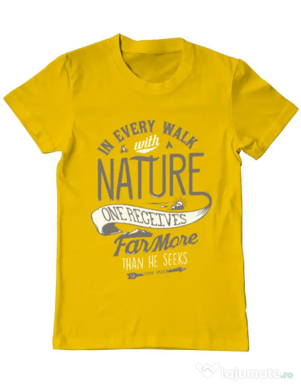 Tricou ADLER barbat Walk of nature Galben