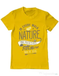 Tricou ADLER barbat Walk of nature Galben