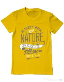 Tricou ADLER barbat Walk of nature Galben